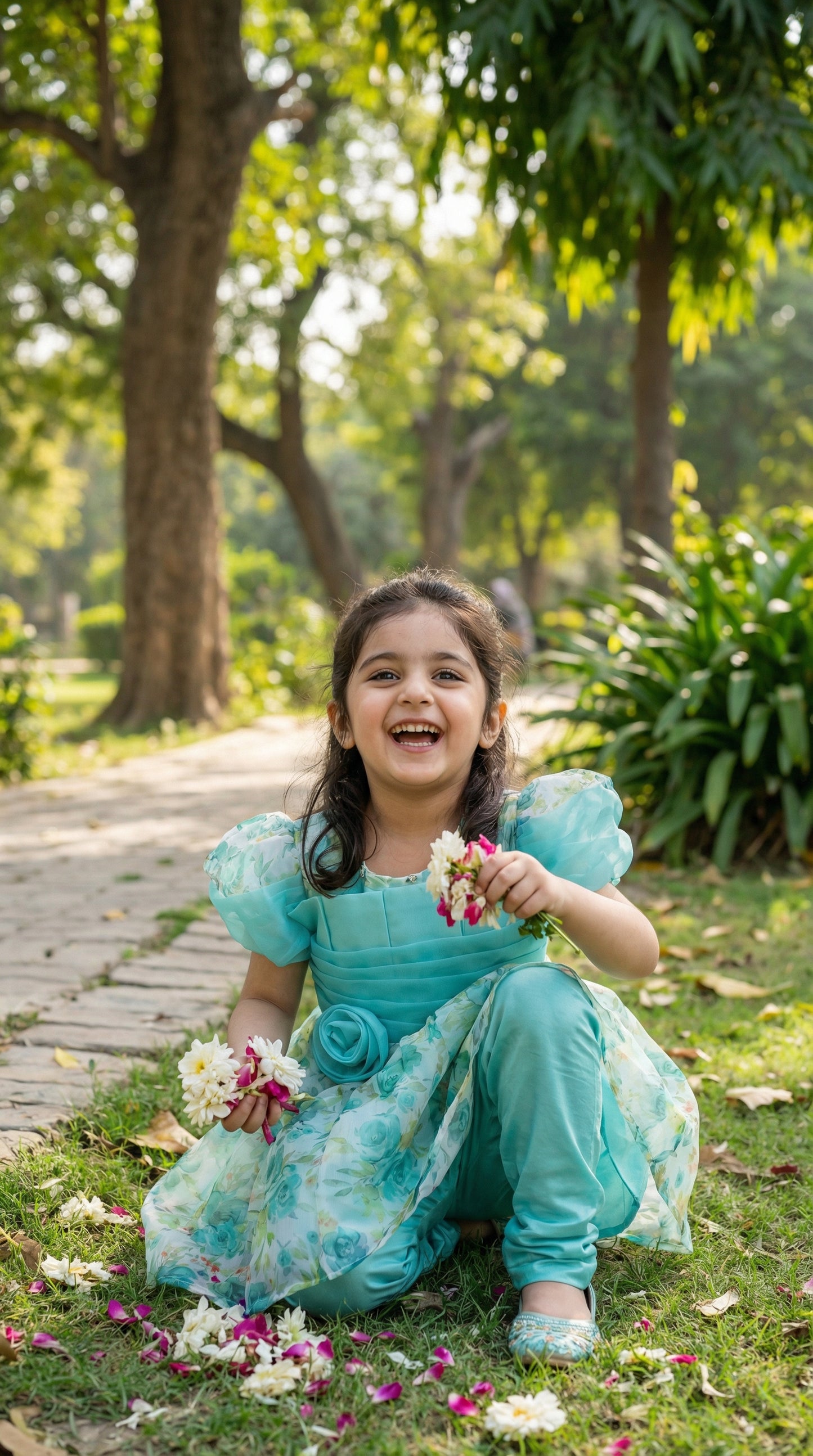 Regal Bloom Tiered Floral Tissue Ensemble