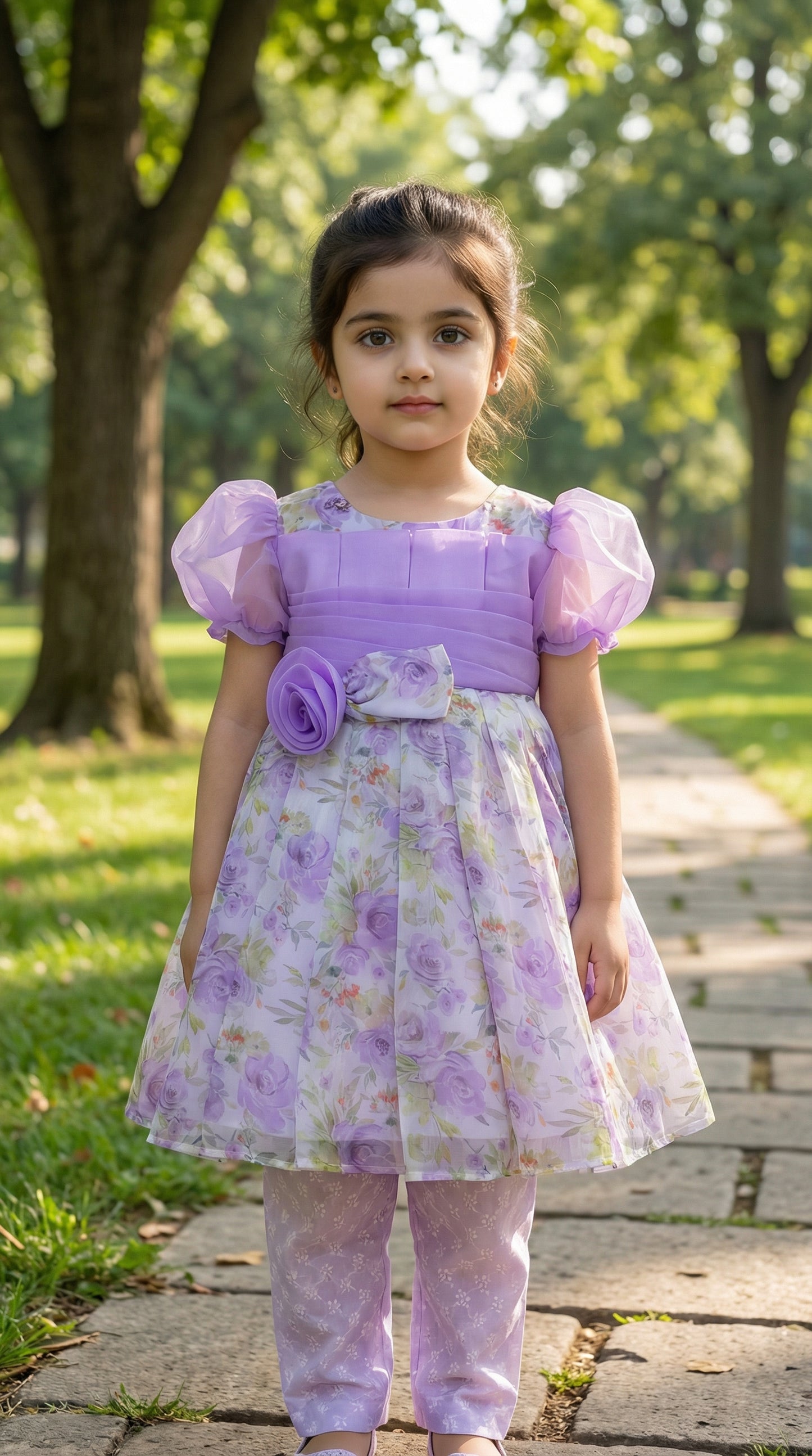 Flora Royale Tiered Imported Tissue Frock