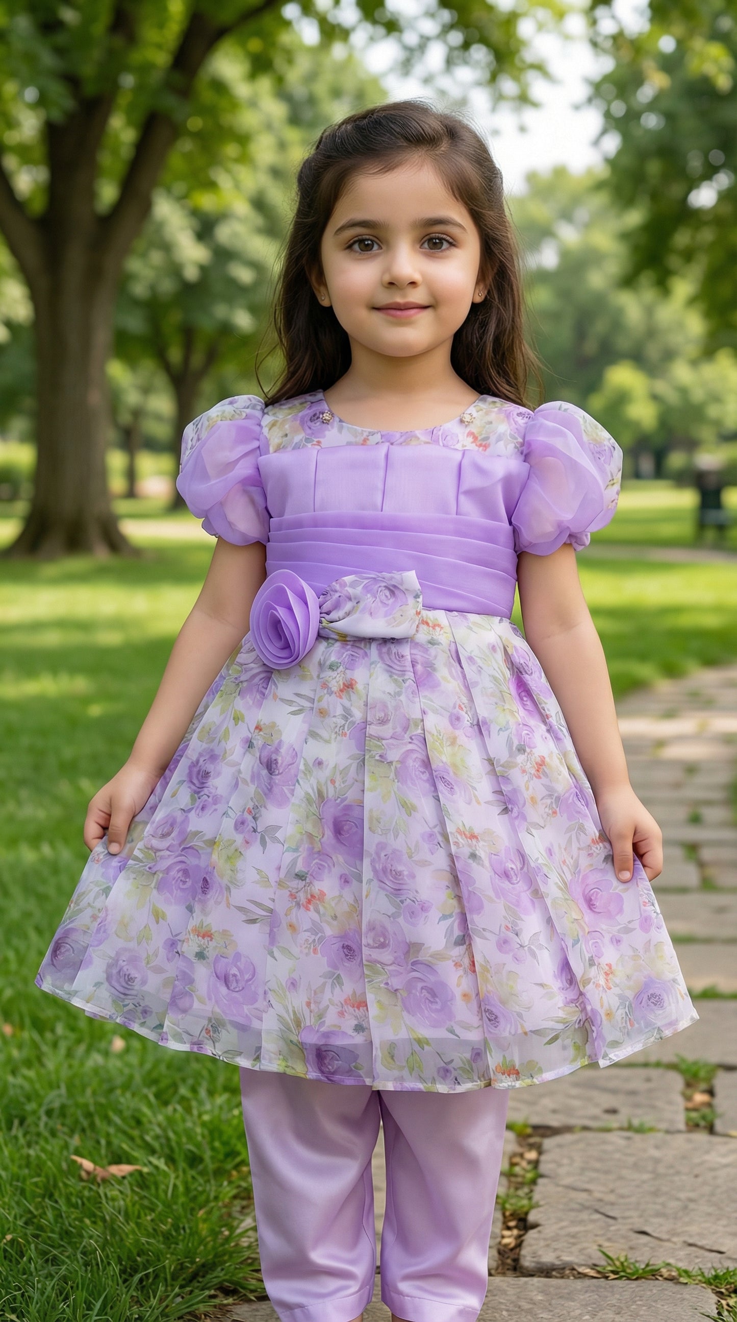 Flora Royale Tiered Imported Tissue Frock