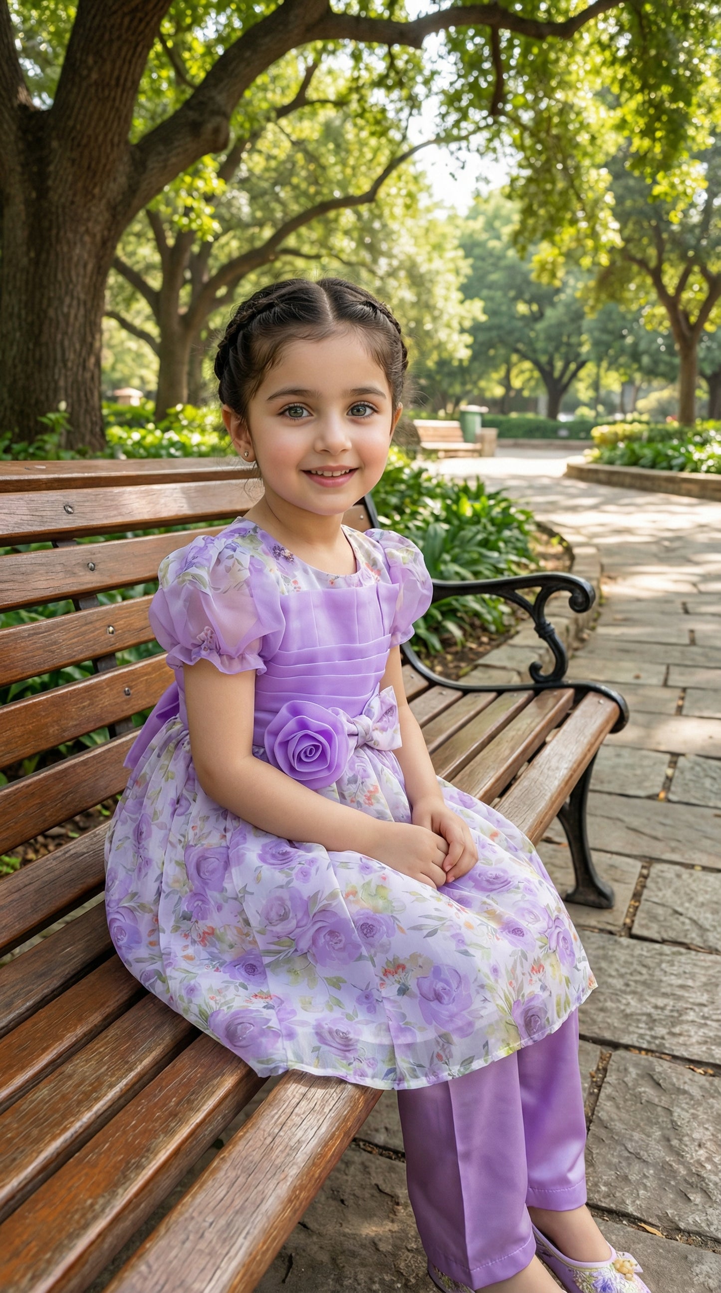 Flora Royale Tiered Imported Tissue Frock