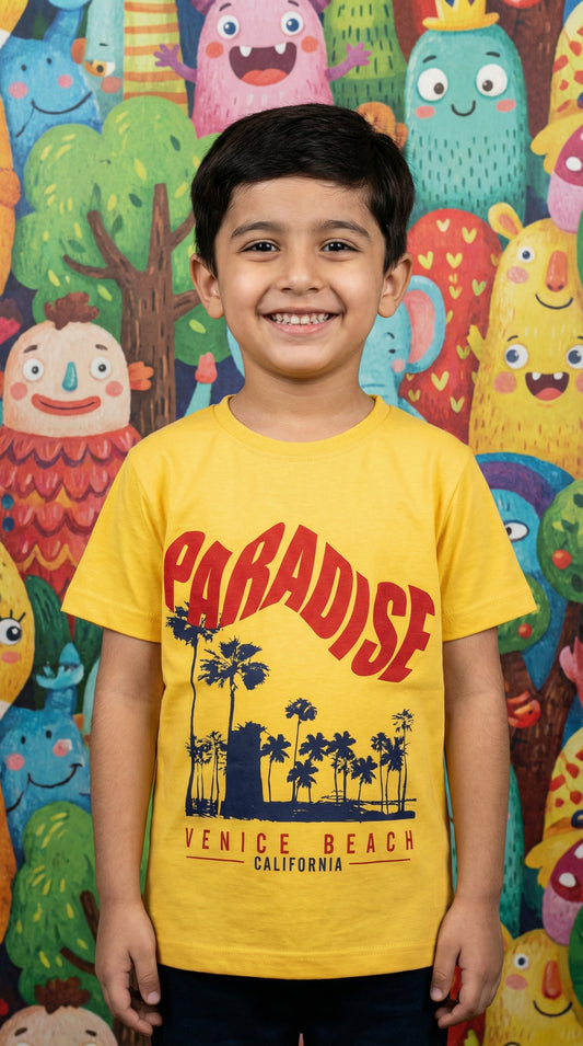 Boys "Paradise" Venice Beach Printed Tee – Summer Edition
