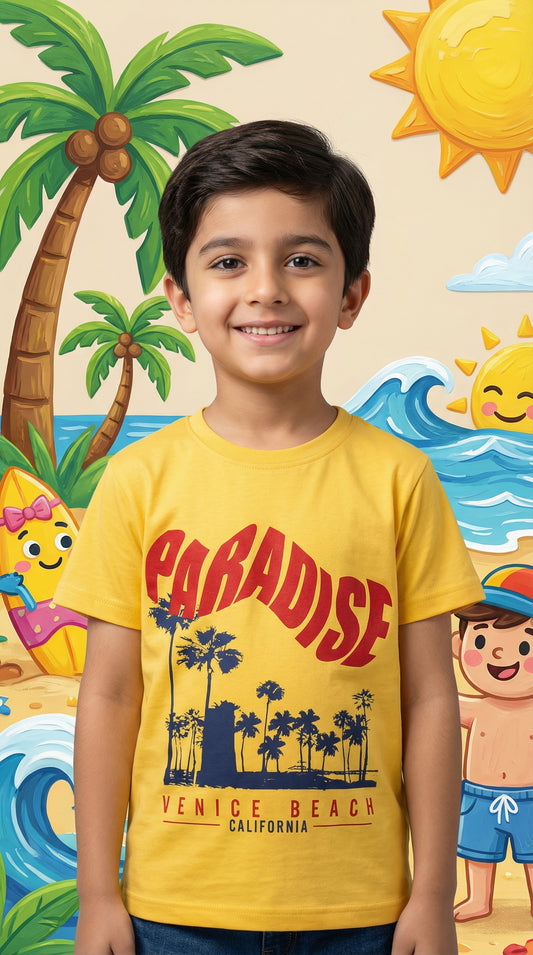 Boys "Paradise" Venice Beach Printed Tee – Summer Edition