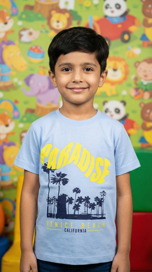 Boys Sky "Paradise" Venice Beach Graphic Tee – Premium Comfort Collection